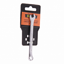 Ключ комбинированный 7мм (Chrome vanadium) на держателе сатинированный ЭВРИКА 1/20